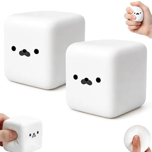 Mini seal squishy 2 pack soft tofu squeeze stress relief toy