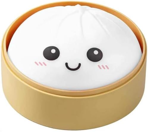White dumpling squishy slow rising stress relief toy