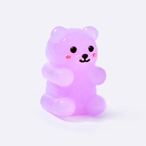Purple gummy bear candy squishy soft squeeze toy