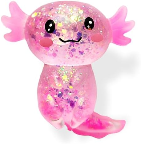 Pink Axolotl Squishy Slow Rising Squeeze Stress Relief Toy