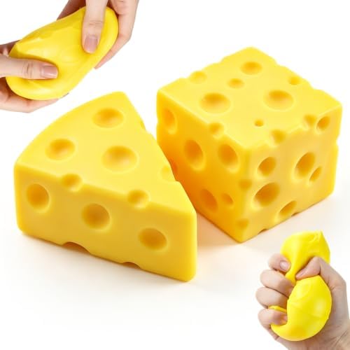 Cheese wedge and cube squishy block set