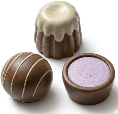 Three piece chocolate dessert squishy slow rising squeeze toy set