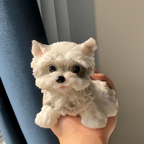 Grey shih tzu dog squishy toy