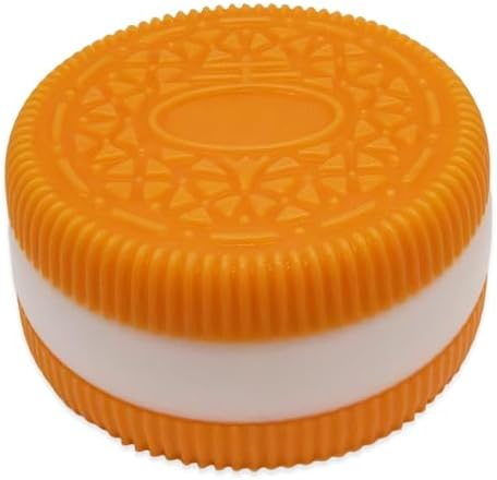 Single orange sandwich biscuit cookie squishy with patterned crust