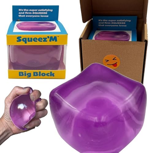 Purple translucent squishy block jelly cube