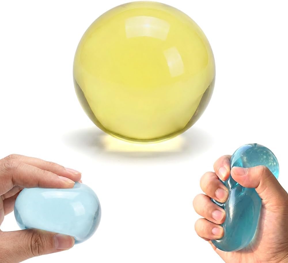 Yellow coconut squishy soft squeeze slow rising stress ball