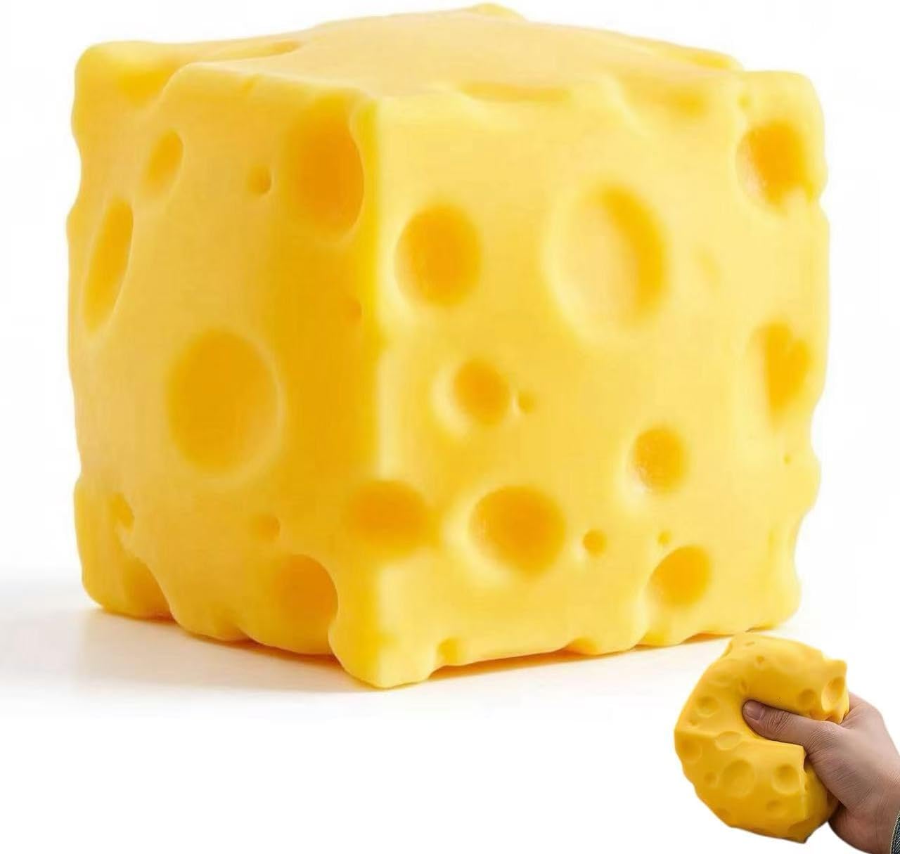 Yellow Cheese Block Squishy Slow Rising Stress Relief Toy