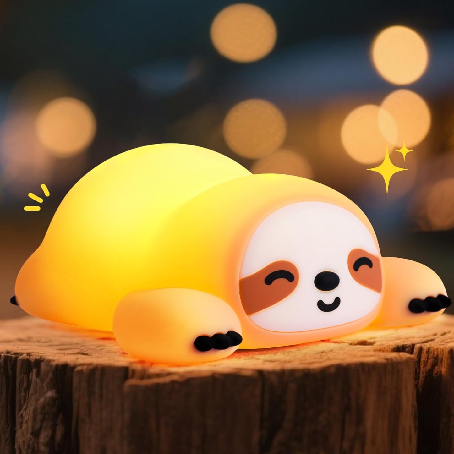 Jumbo sloth squishy light big soft squeeze silicone sloth