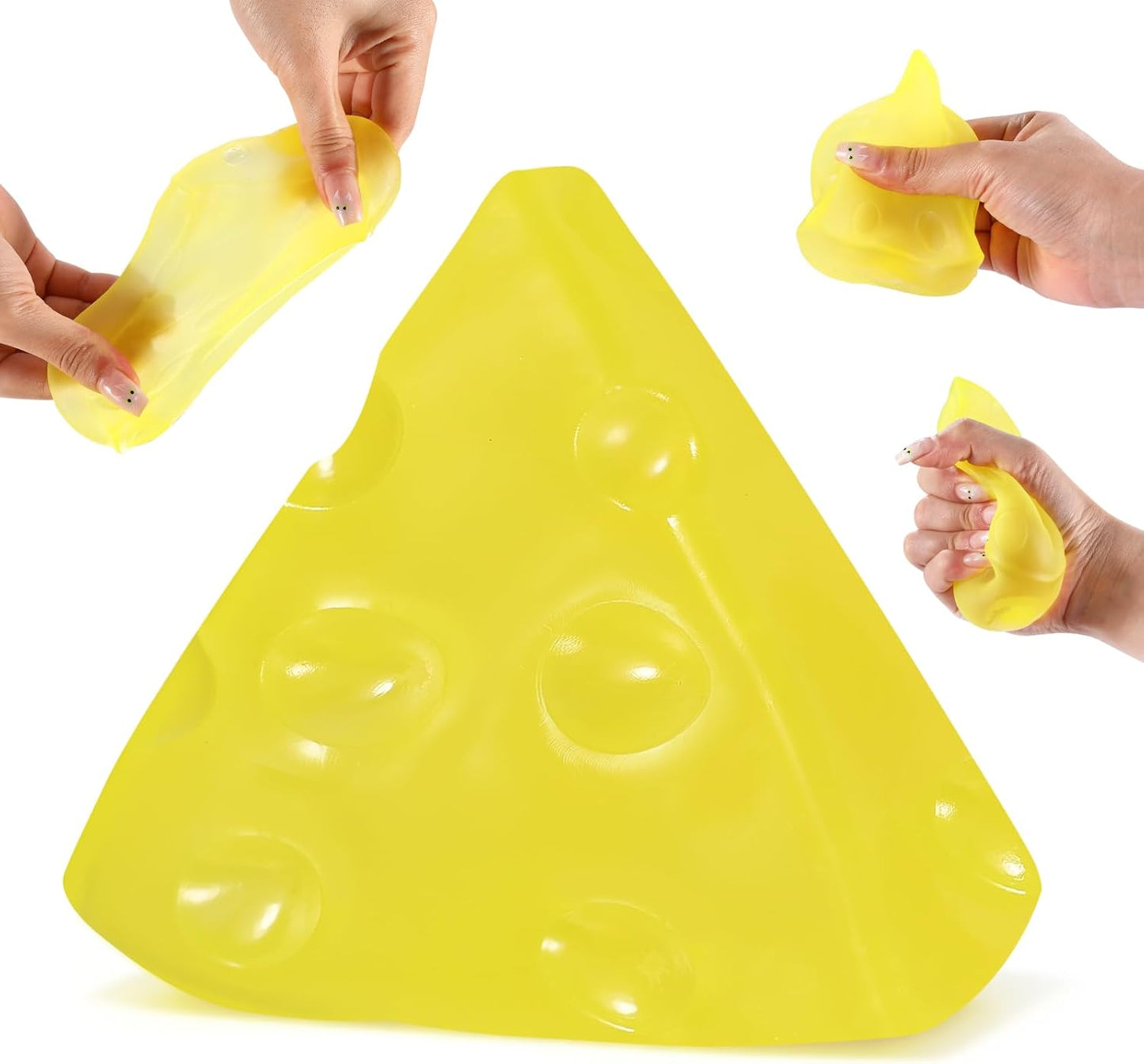 Clear coconut squishy stress ball slow rising fidget toy