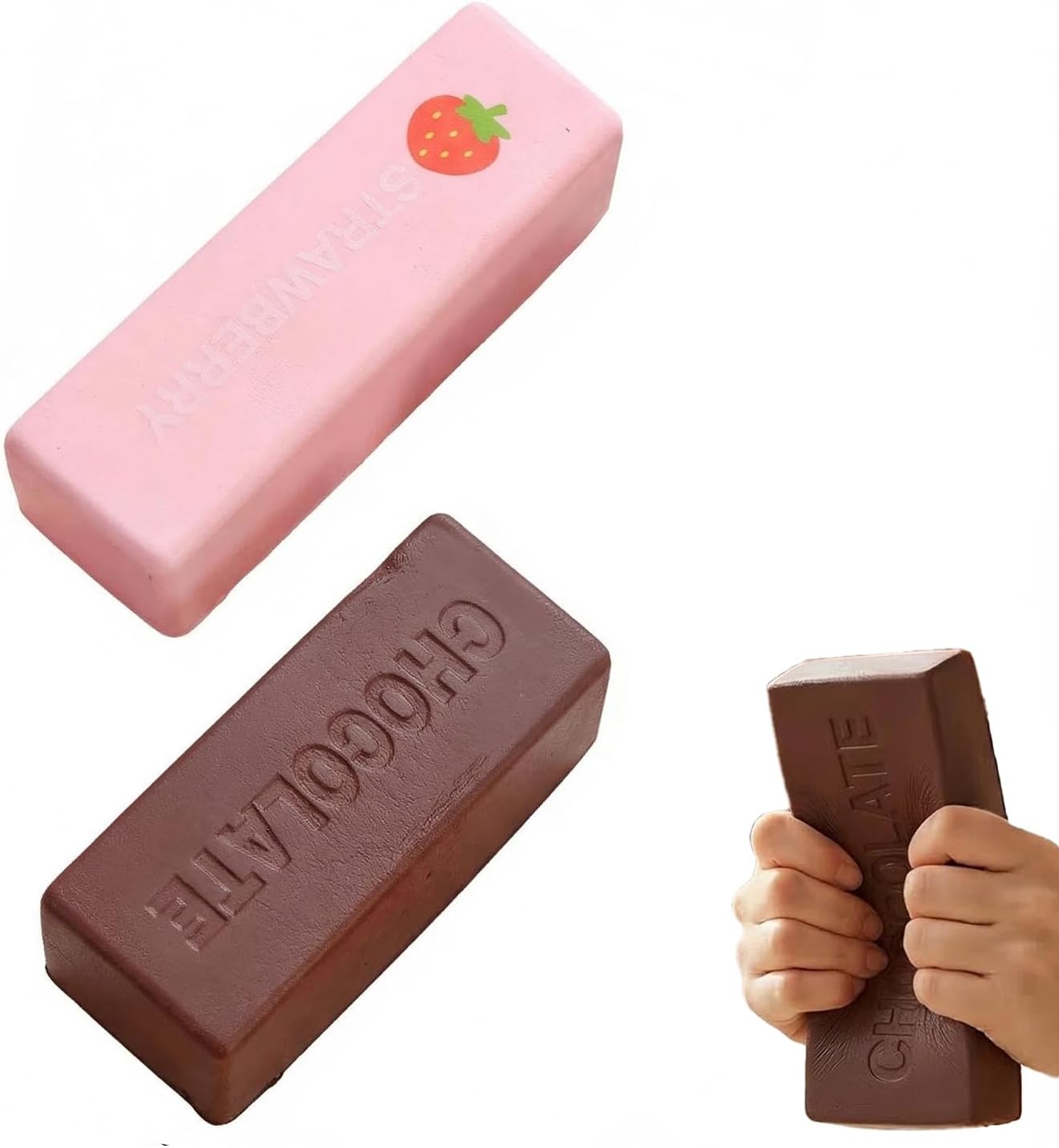 Chocolate and strawberry stick squishy slow rising toy set