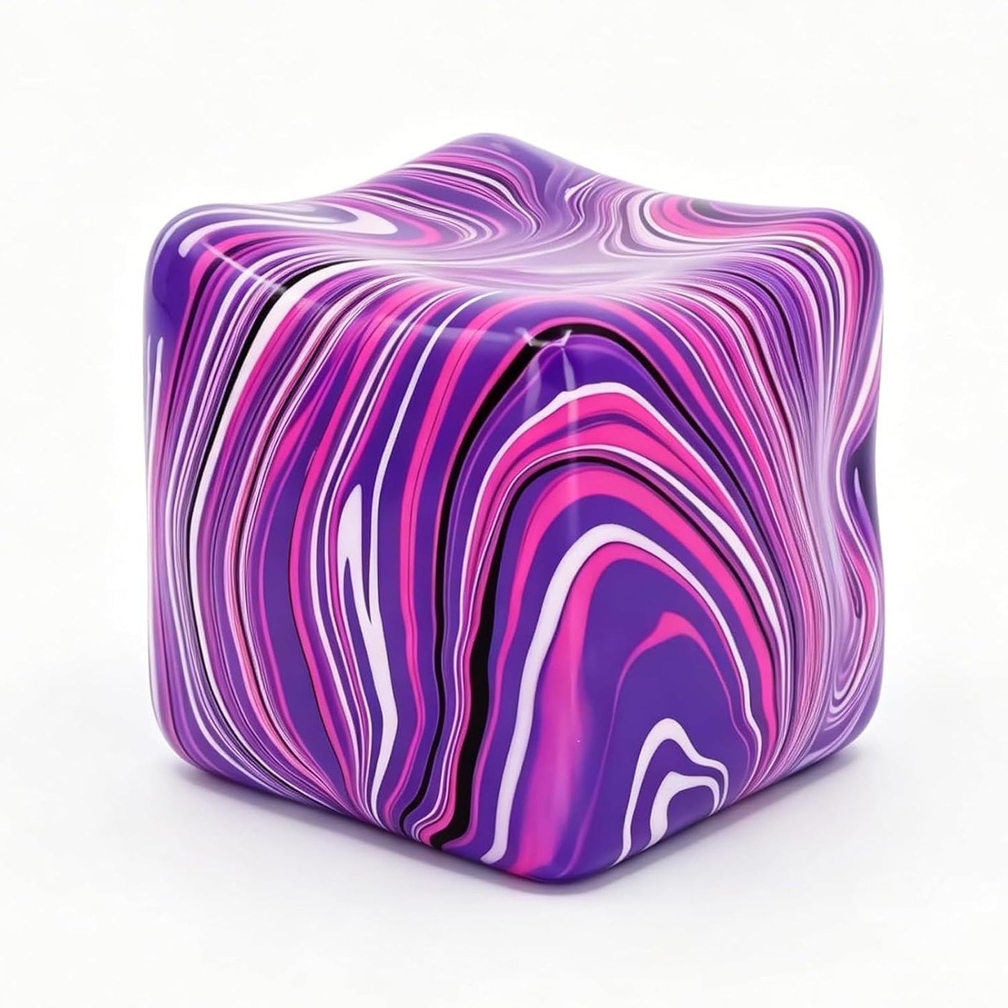 purple marble gel ball squishy swirl stress cube