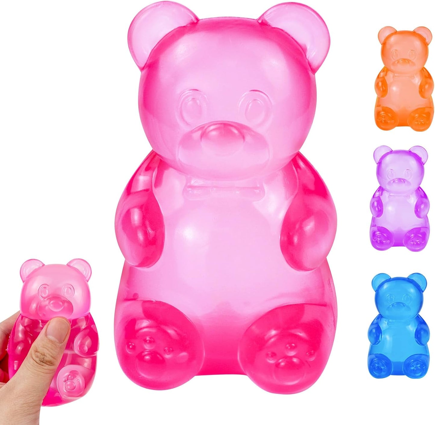 Rose pink jelly bear squishy slow rising squeeze toy