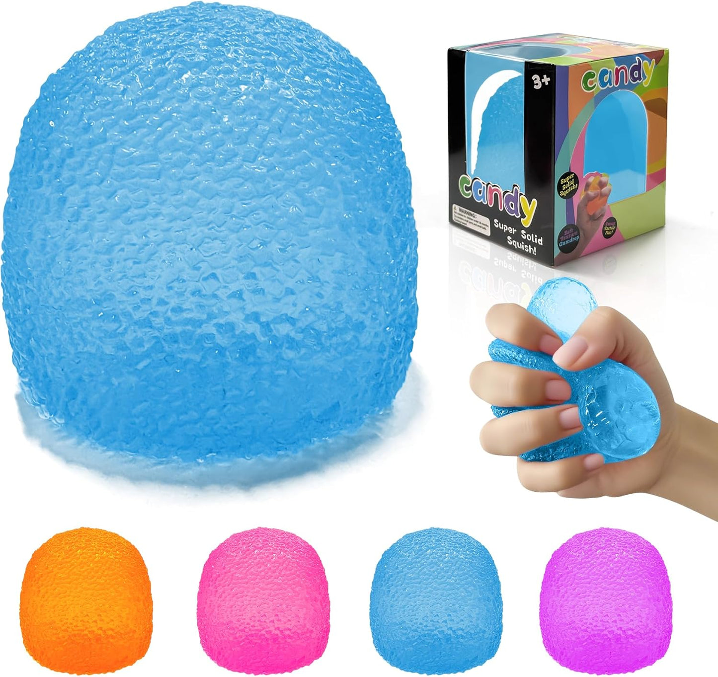 Blue candy mesh squishy ball slow rising squeeze fidget toy