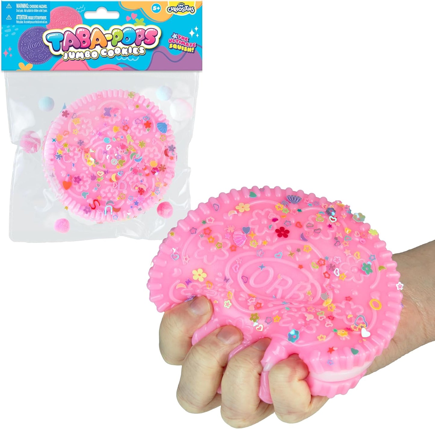 pink sandwich squishy cookie with sprinkles slow rising squeeze toy