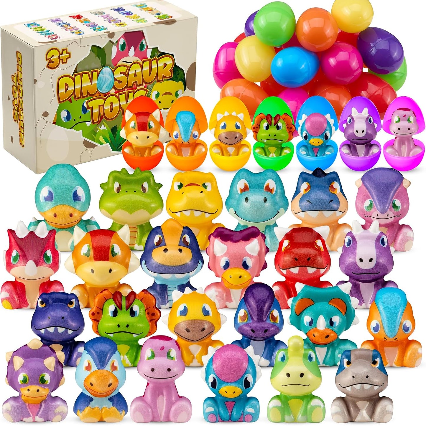 Dinosaur egg squishy surprise eggs twenty four pack for kids