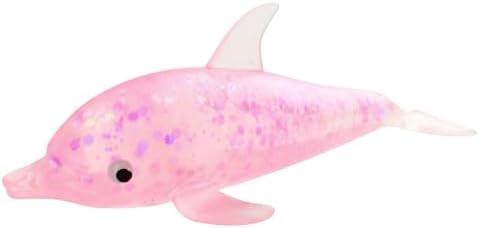 Slow rising dolphin squishy stretchy pink sensory fidget toy