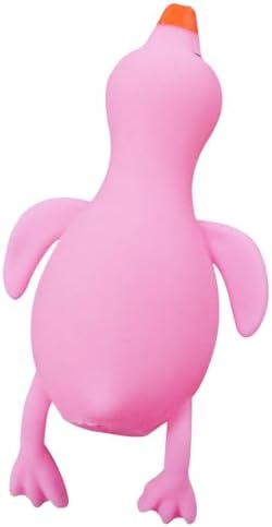 Soft matte pink duck squishy stretched out