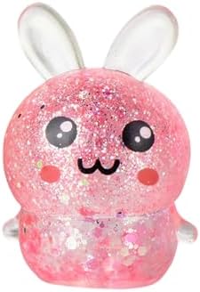 Sugar pink kawaii bunny squishy slow rising glitter fidget toy