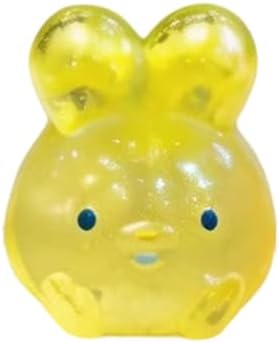 Mini yellow glitter bunny squishy slow rising squeeze toy