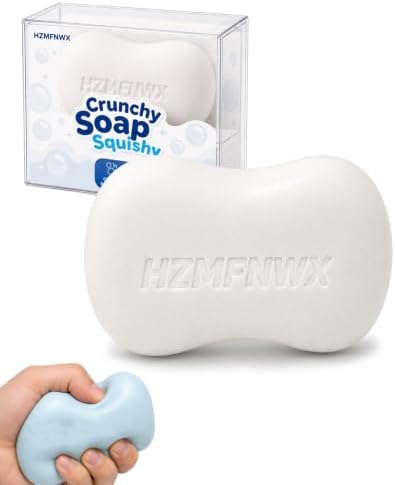 White crunchy bead-filled soap squishy stress toy