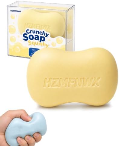 Yellow crunchy bead-filled soap squishy stress ball