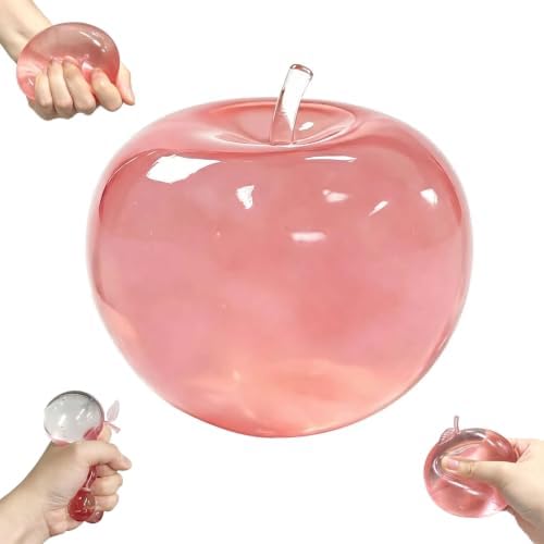 Pink apple squishy slow rising squeeze toy