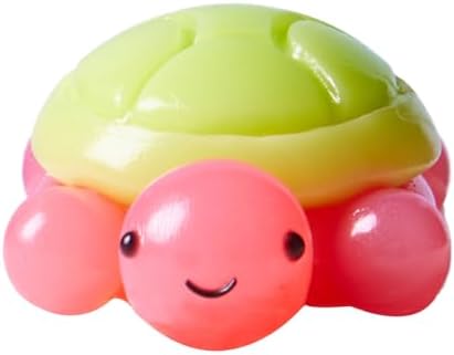 Pink and green turtle squishy squeeze stress relief toy