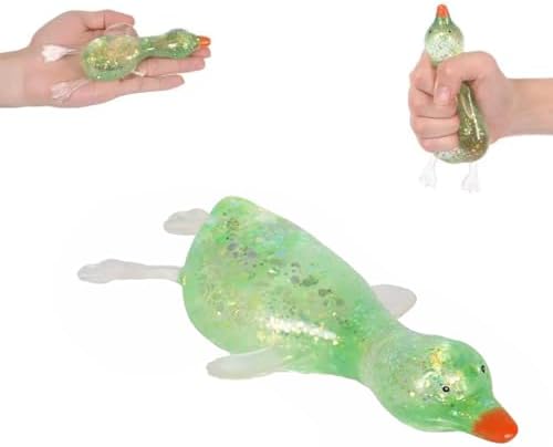 Green duck squishy soft slow rising squeeze stress relief toy