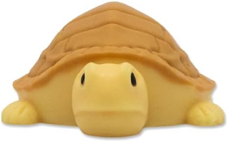 Yellow realistic slow rising turtle squishy toy