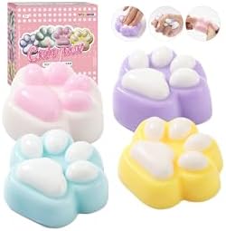 Pastel cat squishy paw four pack
