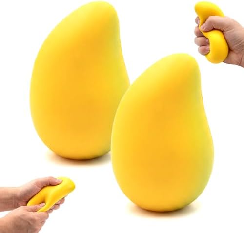 Mango orange squishy soft slow rising fruit stress ball 2 pack