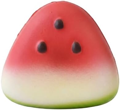 Mini watermelon squishy pink slice on white background