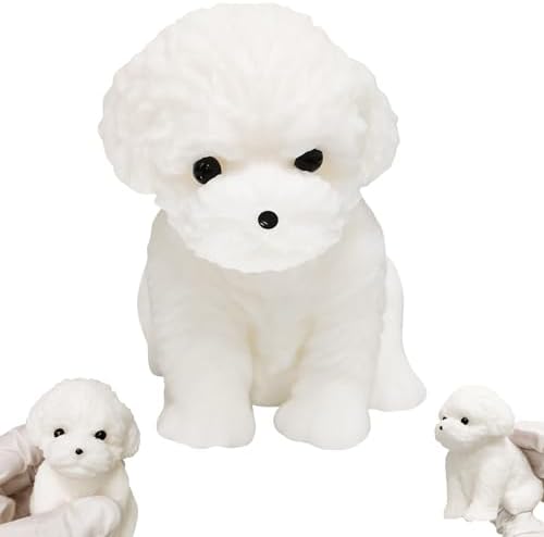 Soft white sitting puppy dog squishy
