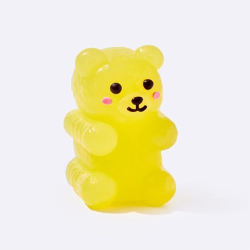 Yellow gummy bear candy squishy soft squeeze toy