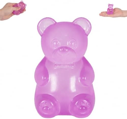 Translucent purple gummy bear squishy slow rising squeeze toy