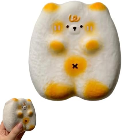 Fluffy white bear squishy soft slow rising squeeze toy