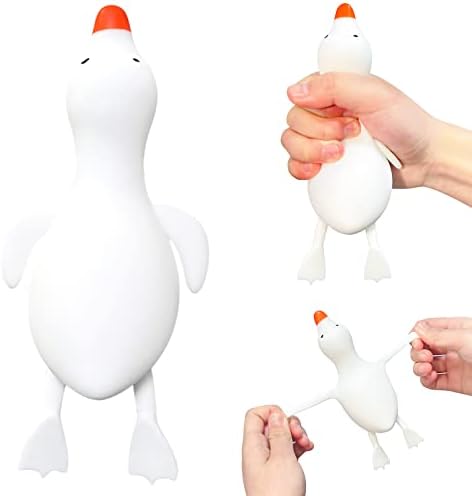 White soft duck squishy slow rising squeeze toy