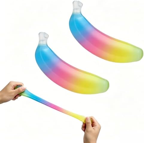 Soft banana squishy colorful slow rising squeeze stress relief toy