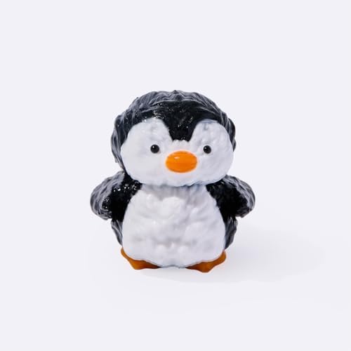 Mini fuzzy penguin squishy soft squeeze fidget toy