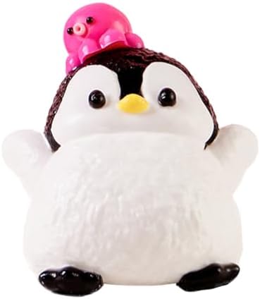 Chubby penguin squishy with pink octopus slow rising squeeze toy