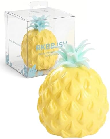 Pastel yellow pineapple squishy soft squeeze toy