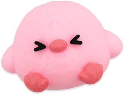 Pink mochi chick squishy, soft slow rising squeeze fidget toy