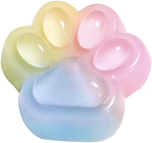 Rainbow pastel cat squishy paw
