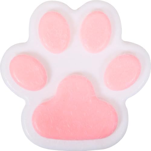 Pastel pink cat squishy paw, soft slow rising sensory toy