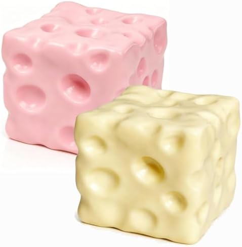 Pink and cream cheese squishy two pack cubes