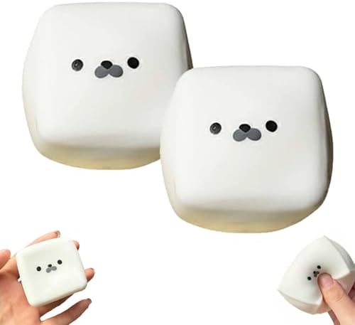 Marshmallow seal squishy 2 pack soft squeeze sensory stress toy