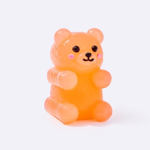 Orange gummy bear candy squishy soft squeeze fidget toy