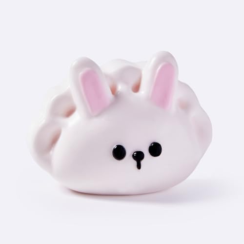 White mochi dumpling bunny squishy soft squeeze toy