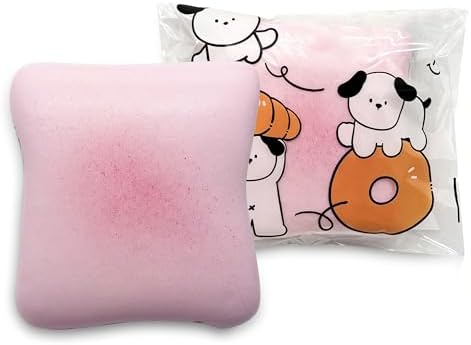 Pink strawberry bread squishy toast slice slow rising toy