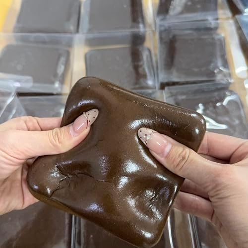 Chocolate bread squishy slice slow rising squeeze toy